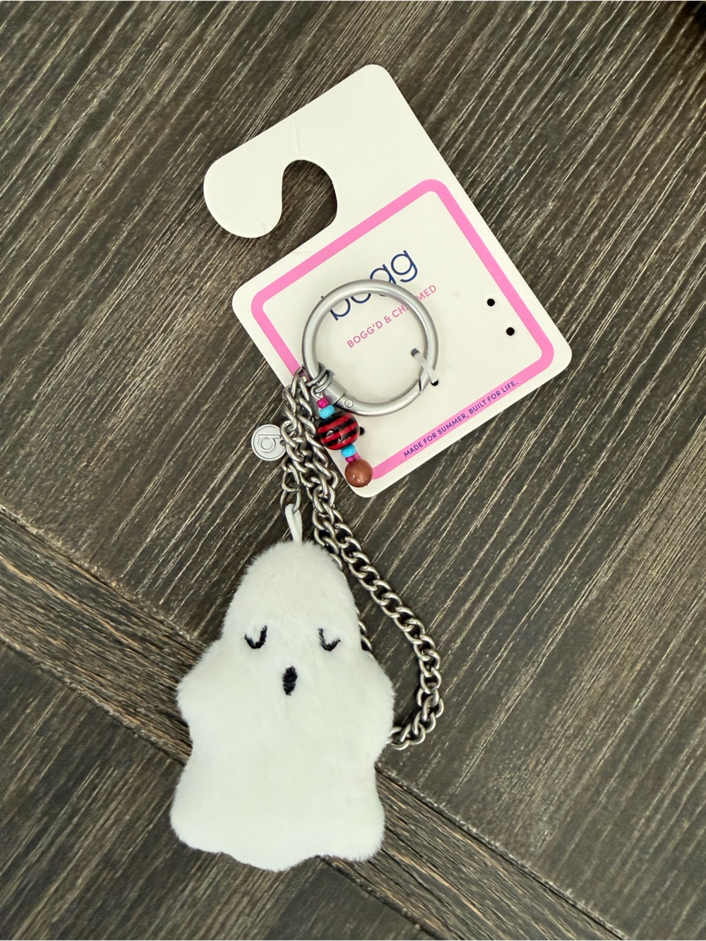 NWT Bogg Bag Halloween Ghost Keychain